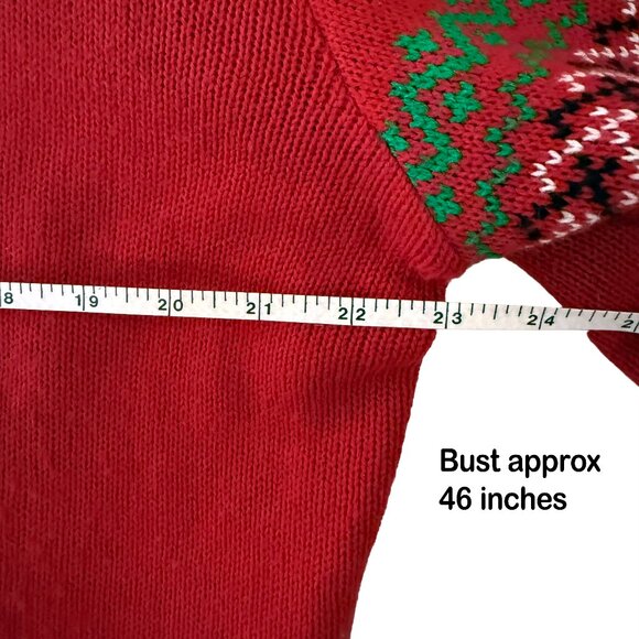 Ugly Christmas Sweater Cat Red "FaLaLaLa Nope" Grumpy Cat 3XL Holiday Funny - Picture 12 of 14